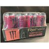 Image 2 : 1 Case of Monster Rehab Energy Drinks - Wild Berry Tea - 12 x 458ml Cans - (BB: AL 10/2026)