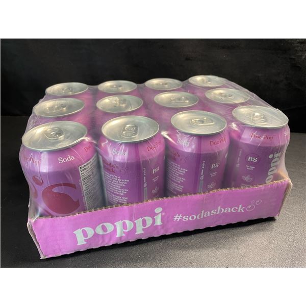 1 Case of POPPI Doc Pop Sparkling Soda Beverages - 12pk x 355ml Cans (BB: 06/2025)