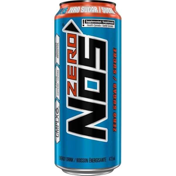 1 Case of NOS Zero-Sugar Energy Drinks - 12 x 473ml Cans - (BB: MR 09/26)