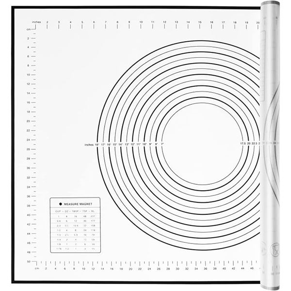 4 XXL Non-Slip Silicone Pastry Mats/Counter Mats w/ Measurements; For Baking - 32" x 24" - New