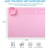 Image 3 : 1 Silicone Painting Mat - Large 20" x 16" Size - Silicone Art Mat w/ 1 Water Cup - Brand New