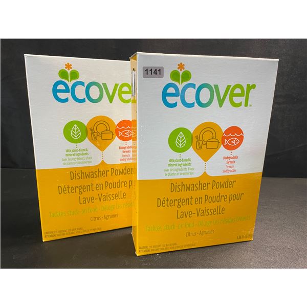 2 Boxes of Ecover Natural Plant-Based Dishwasher Powder - Citrus - 1.36kg - New Sealed