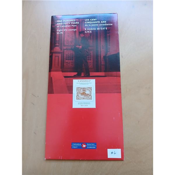 2001 - 150th Anniversary of Canada Post Booklet (8 x 47Â¢)
