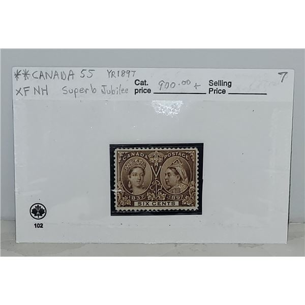 Canada 55 VF NH Jubilee YR 1897 "Superb" Cat $900.00 MINT