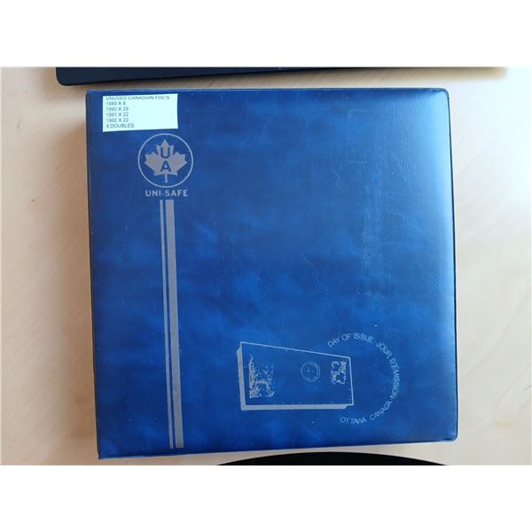 90 Canada Unused First Day Covers (1989 x 2)(1990 x 29)(1991 x 22)(1992 x 22)(9 Doubles)