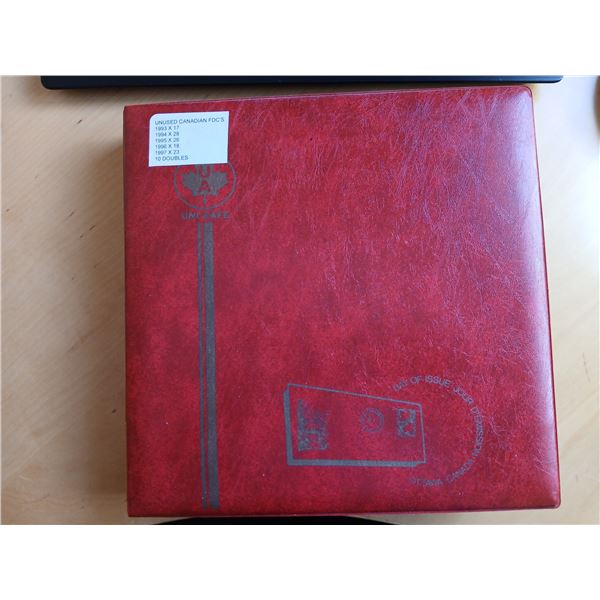 122 Canada Unused First Day Covers (1993 x 17)(1994 x 29)(1995 x 26)(1996 x 18)(1997 x 23)(10 double