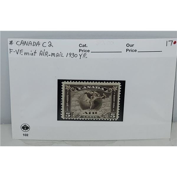 Canada C2 F-VH Mint Air Mail YR 1930