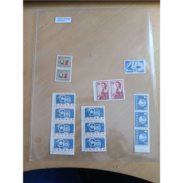 1950's Various Unused