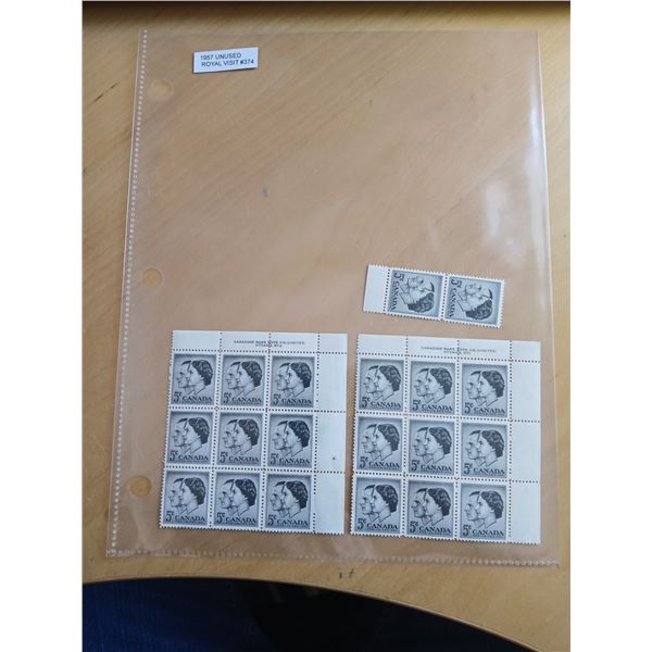 1957 Royal Visit Unused