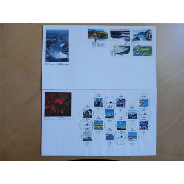 (2) x 1992 5 1/2" x 9 1/2" 1st Day Covers