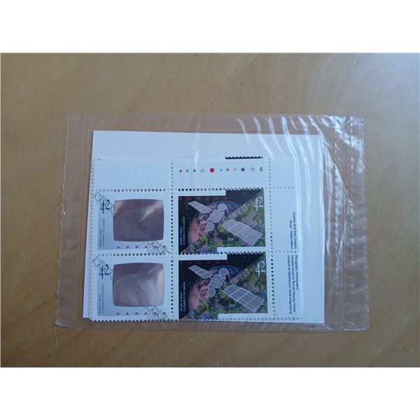 1992 - Canada in Space 4 x Blocks Unopened Package