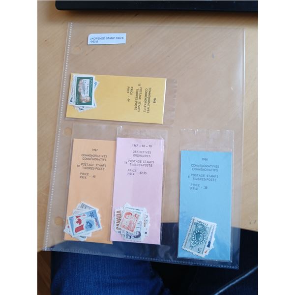 1960's Unopened Stamp Packs