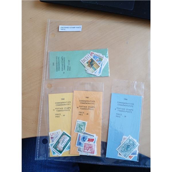 1960's Unopened Stamp Packs