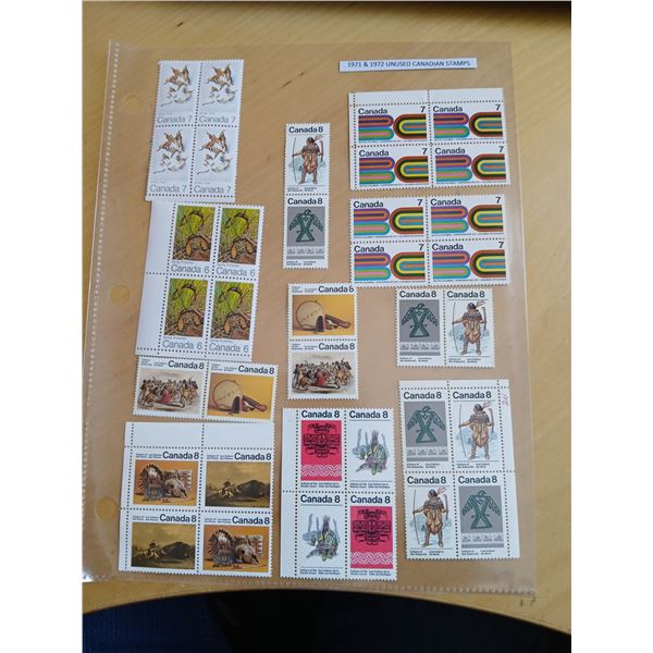 1971 & 1972 Various Unused