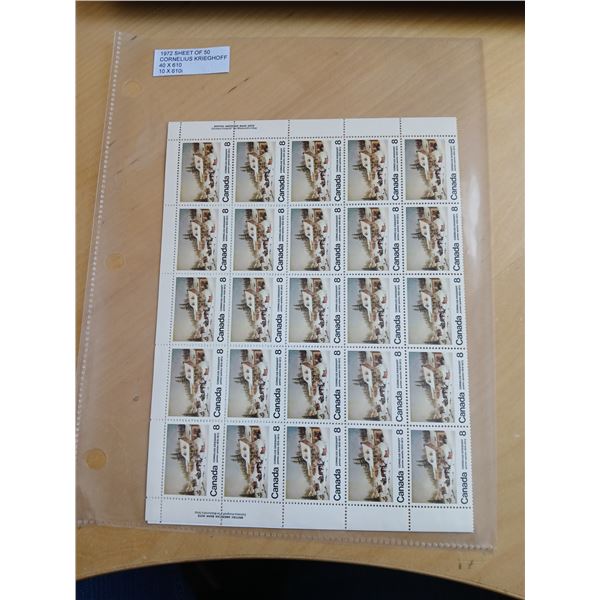 Sheet of 50 Cornelius Krieghoff 40 x 610 10 x 610i