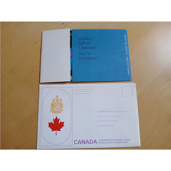 1970 Christmas Stamp Card with Stamps & Envelope