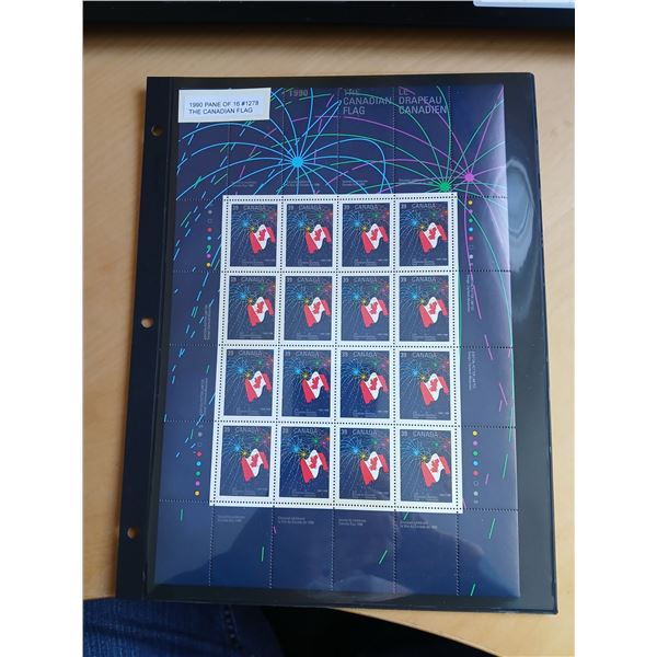 1990 Canada Day Pane of 16
