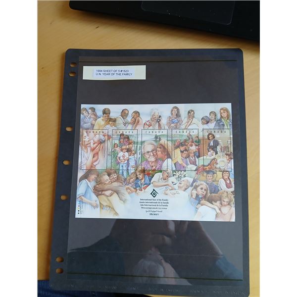 1994 U.N. Year of the Family Sheet of 5