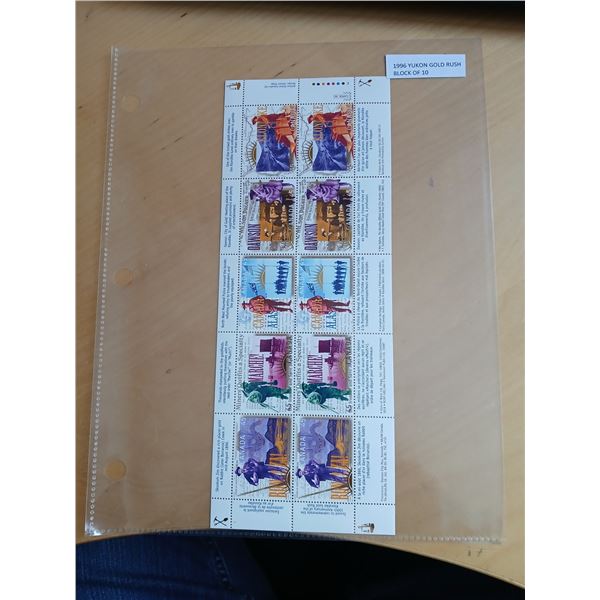 1996 Yukon Gold Rush Block of 10