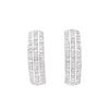 Image 1 : Plated Rhodium and Sterling Silver 0.32ctw Diamond Earrings