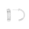 Image 2 : Plated Rhodium and Sterling Silver 0.32ctw Diamond Earrings