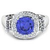 Image 2 : 14KT White Gold 1.99ct Tanzanite and Diamond Ring
