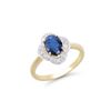 Image 2 : 14KT Yellow Gold 1.50ct Blue Sapphire and Diamond Ring