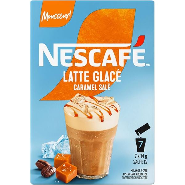 NEW 7 X 14G NESCAFE ICED LATTE SALTED CARAMEL