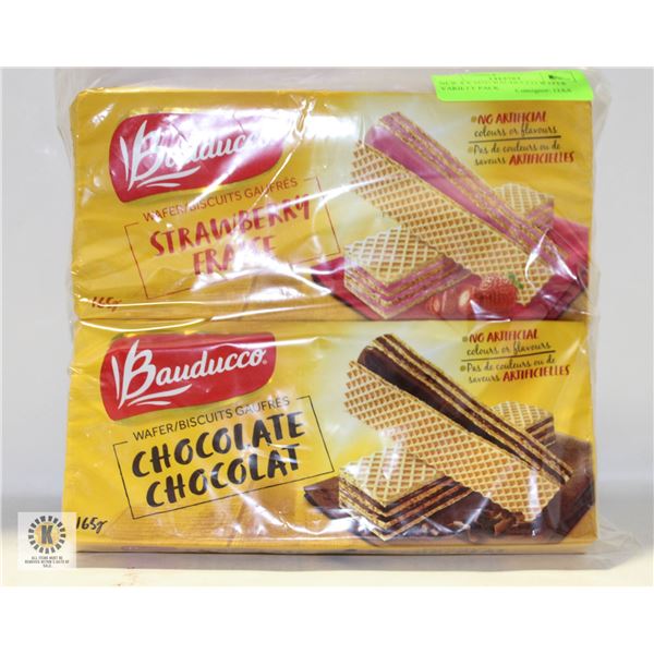 NEW 4 X 165G BAUDUCCO WAFER VARIETY PACK
