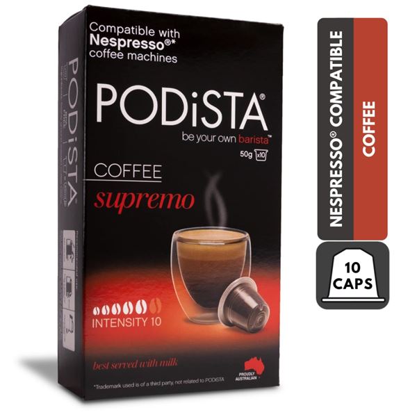 NEW PODISTA ESPRESSO 6 X 10 COFFEE PODS 557G