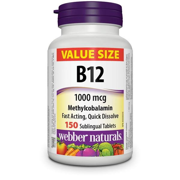 NEW 150 TABS WEBBER NATURALS METHYLCOBALAMIN
