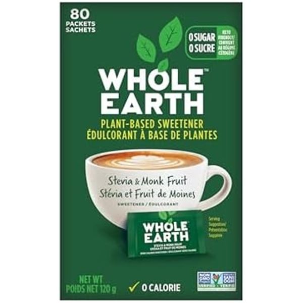 NEW 120G WHOLE EARTH PLANT BASED SWEETNER