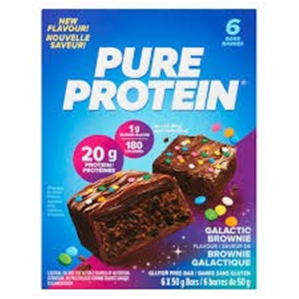 NEW REPACKED 6 X 50G PURE PROTEIN GALACTIC BROWNIE