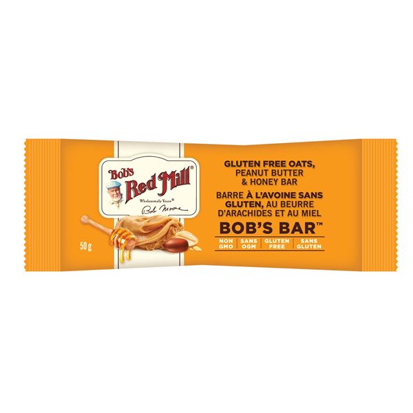 NEW REPACKED 12 X 50G BOBS RED MILL PB & HONEY BAR