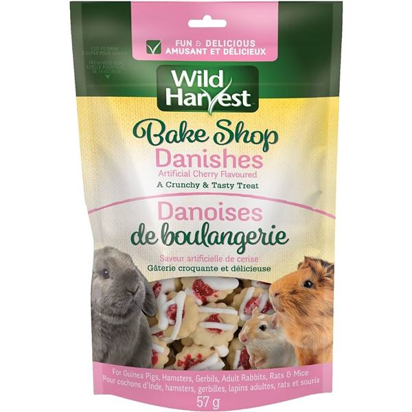 NEW 2 X 57G WILD HARVEST BAKE SHOP DANISHES