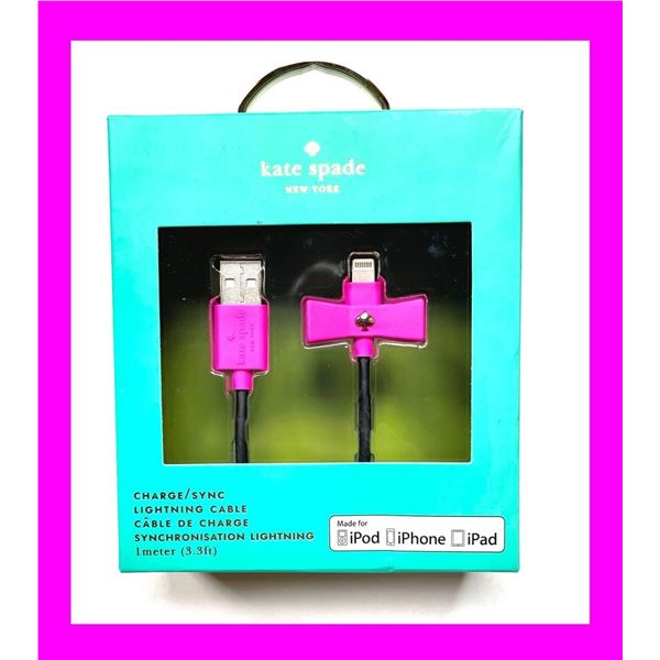 NEW KATE SPADE CHARGE LIGHTNING CABLE 1 METER