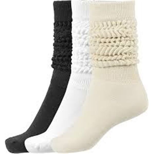 NEW 3 PAIR BOMKINTA SLOUCH SOCKS LONG KNEE HIGH