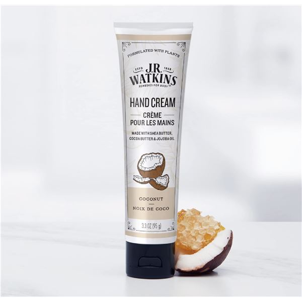 NEW 95G JR WATKINS HAND CREAM COCONUT & HONEY