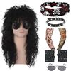 Image 1 : NEW 7 PIECE 8 US MULLET METAL ROCKER COSTUME SET