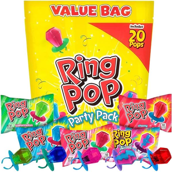 NEW 20 X 14G RING POP PARTY PACK