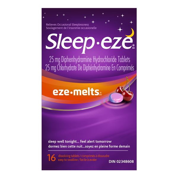NEW 16 DISSOLVING SLEEP EZE MELTS 25MG