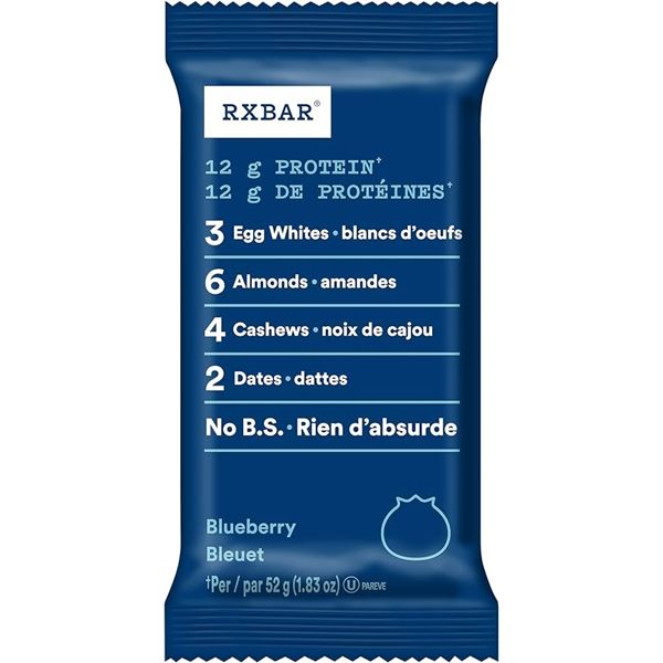 NEW REPACKED 12 X 52G RXBAR BLUEBERRY