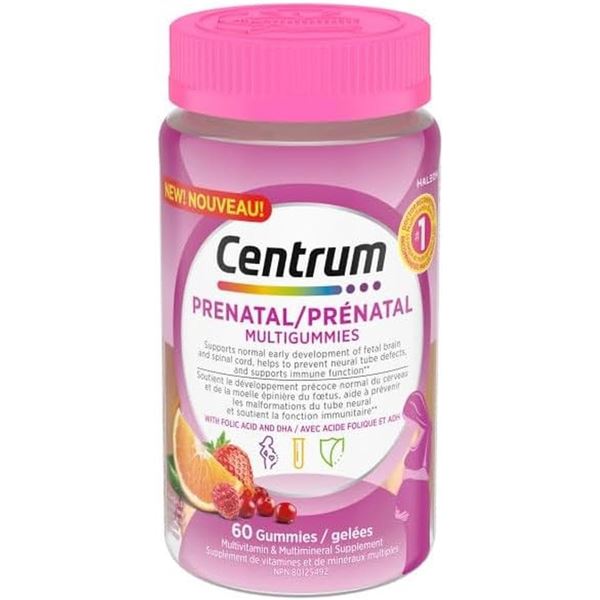 NEW 60 GUMMIES CENTRUM PRENATAL
