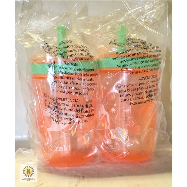 NEW REPACKED 2 ZAK UNICORN SIPPY WATER BOTTLES