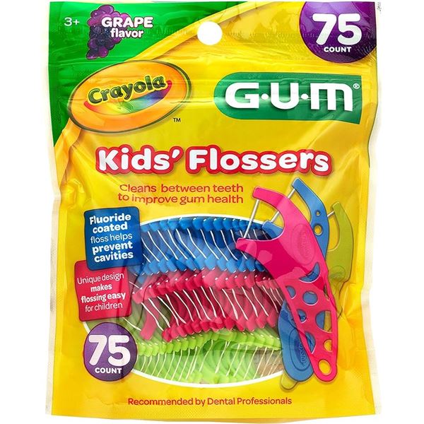 NEW 75 COUNT CRAYOLA GUM KIDS FLOSSERS