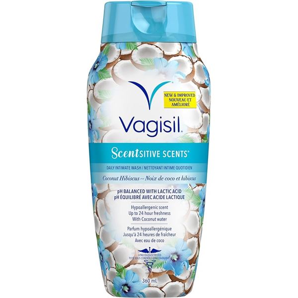 NEW 360ML VAGISIL SCENTS COCONUT HIBISCUS