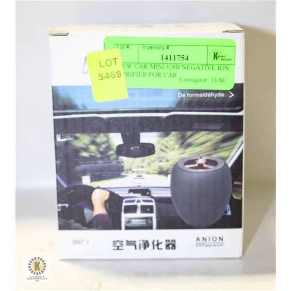 NEW CAR MINI USB NEGATIVE ION PURIFIER FOR CAR