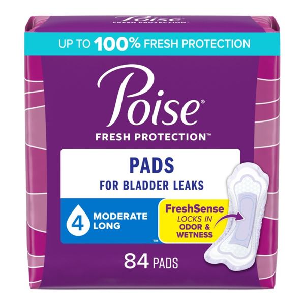 NEW 84 PADS POISE FRESH PROTECTION PADS