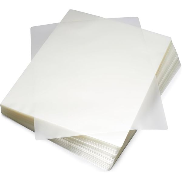 NEW 200 PACKS AMAZON BASICS CLEAR LAMINATING PAPER