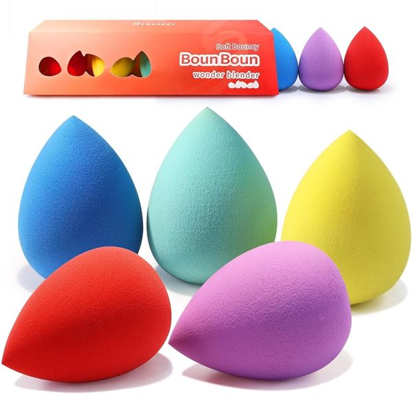 NEW BEAKEY 5 PIECES MAKEUP COLOR SPONGES